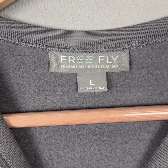 Free Fly Mens Bamboo Heritage Fleece Crew Neck Pullover Sweatshirt Size Large - Picture 5 of 9